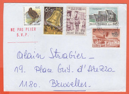 BELGIO - BELGIE - BELGIQUE - 2008 - 0,02 Bécassine Des Marais + 4 Stamps - Viaggiata Da Marche-en-Famenne Per Bruxelles - Covers & Documents