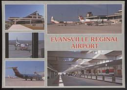 Evansville Regional Airport IN TWA AIRLINES COMMUTER Postcard - Evansville