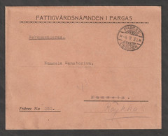 FINLAND: 4.5.1933  COVERT  FREE  OF  CHARGE  FROM  PARGAS  -  TO  ROYKKA - Errors, Freaks & Oddities (EFO)