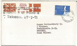 FINLANDIA 1971 HUELGA POSTAL STRIKE GRAN BRETAÑA GREAT BRITAIN - Storia Postale