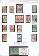 Lot De 17 Timbres De L'émission  PELLENS Avec Oblitérations Belges De L'occupation Allemande Dont Le 5 Franc BRUSSEL (NO - 1912 Pellens