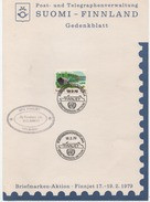 Finnland 1979 Gedenkblatt Briefmarkenaktion Finnjet Mi.Nr. 810 Sonderstempel; Special Postmark Stamp Fair - Storia Postale