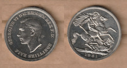 GRAN BRETAÑA   5 Shillings  (Festival Of Britain) 1951 Festival Of Britain, Copper-nickel • 28.28 G • ⌀ 38.61 Mm KM# 880 - Other & Unclassified