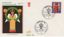 Germany Deutschland 1971 FDC Wohlfahrtsmarke Wohlfahrtsmarken Weihnachts Weihnachten Christmas, Canceled In Berlin - 1971-1980