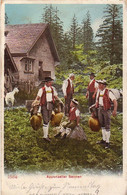 Suisse - C -  Appenzell  Appenzeller Sennen Colorisee Chevres Ziegen Goat - Appenzell