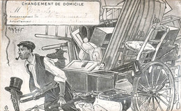 CPA Illustrateur Henry Morin - Changement De Domicile - Demenagement - Morin, Henri