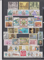 136 TIMBRES VATICAN OBLITERES & NEUFS** + SANS GOMME DE 1973 à 1996  Cote : 106,70 € - Usados