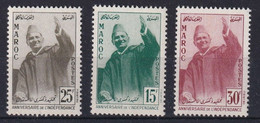 Maroc N°374/376 - Neufs ** Sans Charnière - TB - Maroc (1956-...)