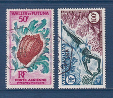 ⭐ Wallis Et Futuna - YT PA N° 18 Et 19 - Oblitéré - Poste Aérienne - 1962 à 1963 ⭐ - Used Stamps