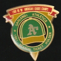 75482-Pin's. Les Athletics D'Oakland .Oakland Athletics . Franchise De La Major League Baseball - Baseball