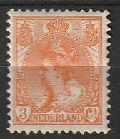 1899 Wilhelmina 3ct Oranje.  NVPH 56 MNH** See Description - Ongebruikt
