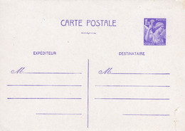 France - Entiers Postaux - Type Iris 1fr20 Violet - Carte Postale - Cartes Postales Types Et TSC (avant 1995)