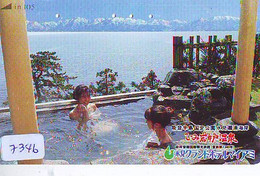 Télécarte Japon * FEMME EROTIQUE (7346) BATH * PHONECARD JAPAN * TELEFONKARTE *  BATHCLOTHES LINGERIE - Mode