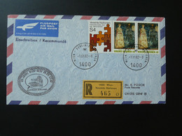 Lettre Recommandée Registered Cover Vol Flight Wien Vereinte Nationen --> Geneve AUA Austrian Airlines 1982 - Lettres & Documents