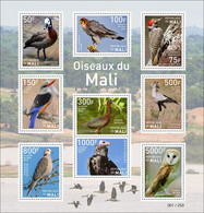 MALI 2022 MINISHEET SHEET BLOC 9V - HAWK EAGLE WOODPECKER IBIS OWLS HIBOUX DOVE SECRETARY BIRD BIRDS OISEAUX - RARE MNH - Piciformes (pájaros Carpinteros)