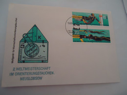 GERMANY    DDR FDC SPORS  1985 DIVING - Plongée