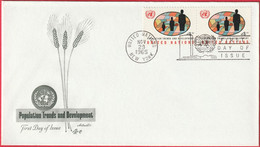 FDC - Enveloppe - Nations Unies - (New-York) (1965) - Population Trends And Development - Covers & Documents