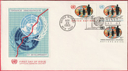 FDC - Enveloppe - Nations Unies - (New-York) (1965) - Tendances Démographiques Et Developpement - Covers & Documents