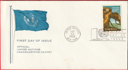 FDC - Enveloppe - Nations Unies - (New-York) (1966) - Peace Keeping UN Observers (1) - Lettres & Documents