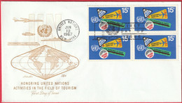 FDC - Enveloppe - Nations Unies - (New-York) (1967) - Activities In The Field Of Tourism - Storia Postale