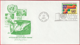 FDC - Enveloppe - Nations Unies - (New-York) (1967) - Honoring The UN Development Program (2) - Lettres & Documents