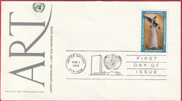 FDC - Enveloppe - Nations Unies - (New-York) (1968) - L'Art Aux Nations Unies (1) - Storia Postale