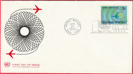 FDC - Enveloppe - Nations Unies - (New-York) (1968) - Nations Unies Air Mail (1) - Lettres & Documents