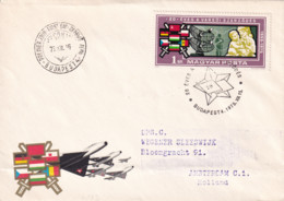 Hungary 1975 FDC Military Warsaw Pact 20 Th  Poland Czech Romania Bulgaria SSSR CCCP DDR Flag To Amsterdam Holland - Storia Postale