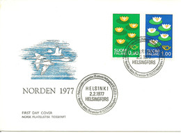 Finland 1977 Norden   Water Lily Flowers Mi 903-804 FDC - Storia Postale