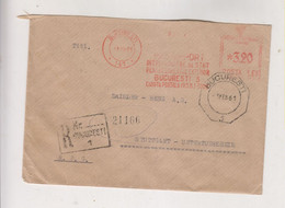 ROMANIA BUCURESTI 1961  Nice Registered  Airmail   Cover To Germany Meter Stamp - Briefe U. Dokumente