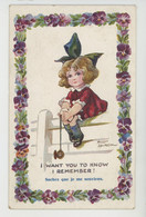 ENFANTS - Jolie Carte Fantaisie Enfants " I Want To Know I Remember ! " - Signée FRED SPURGIN - FORGET ME NOT - N° 271 - Spurgin, Fred