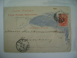 BRAZIL / BRASIL - LETTER TICKET 80 REIS SENT SAO PAULO TO HAMBURG (GERMANY) IN 1894 IN THE STATE - Lettres & Documents