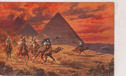 EGYPT - Artcard Of Pyramids And Warriors On Camels Etc - Untitled - UK Chester Postmark 1913 - Piramiden