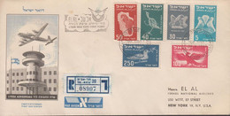 1950. ISRAEL. Birds Complete Set AIR MAIL On FDC Cancelled First Day Of Issue 25 6 1950 LYD... (Michel 33-38) - JF433325 - Autres & Non Classés