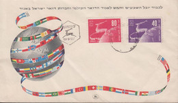 1950. ISRAEL. 40 + 80 Pr. UPU On Nice FDC  Cancelled First Day Of Issue 26 3 1950. Beautifu... (Michel 28-29) - JF433367 - Autres & Non Classés