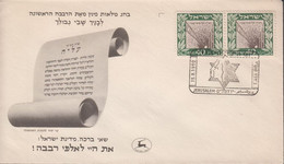 1950. ISRAEL. Well Of Petah Tikvah 40 Pr. In Pair On Beautiful Cover Cancelled With Early Spec... (Michel 18) - JF433373 - Autres & Non Classés