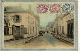 CPA - (28) VILLEMEUX - La Grande-Rue En 1910 - Carte Colorisée D'aspect Toilé - Villemeux-sur-Eure