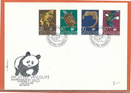 W.W.F. LIECHTENSTEIN LETTRE FDC TORTUE... DE 1976 - Storia Postale