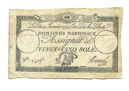 Assignat 25 Sols Série 1417 - Assignats