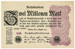 GERMANY, DEUTSCHLAND - 2 Millionen Mark 9.8.1923. P104, Ro103e, UNC (D211) - 2 Miljoen Mark