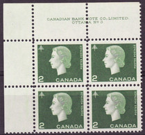 7902) Canada QE II Cameo Block Mint No Hinge Plate 3 - Num. Planches & Inscriptions Marge