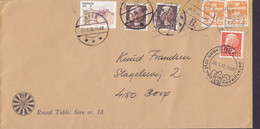 Denmark ROUND TABLE. Sorø Nr. 18. Sonderstempel & Brotype SORØ 1976 Mult. Franked Cover Brief Locally Sent Cz. Slania - Lettres & Documents