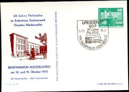 DDR PP16 D2/014 Privat-Postkarte SACHSENWERK Dresden-Niedersedlitz Sost.1975  NGK 4,00 € - Cartoline Private - Usati