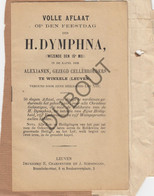 Winksele/Leuven - Volle Aflaat Heilige Dymphna - Gedrukt Te Leuven - 1895 (W162) - Manuskripte