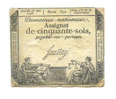 Assignat 50 Sols Série 390 - Assignats