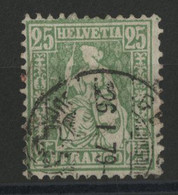 HELVETIA Assise 1881 N° 54 (Zu 49) Cote 80 €, Oblitération "GENEVE 26/1/1879", Voir Description - Oblitérés