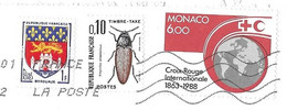 FRANCE 2022 - FLAMME LA POSTE TIMBRE CROIX ROUGE DE MONACO, TIMBRE TAXE INSECTE DE FRANCE, BLASON DE BORDEAUX, A VOIR - Lettres & Documents