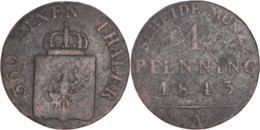 Allemagne - Prusse - 1843 - 1 Pfenning - Berlin (A) - Frédéric-Guillaume IV - 08-171 - Taler & Doppeltaler