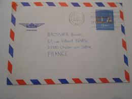 Nouvelle Zelande , Lettre De Dunedin 1990 Pour Chalon Sur Saone - Lettres & Documents