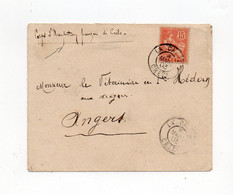 !!! CORPS D'OCCUPATION FRANCAIS DE CRETE, LETTRE DE LA CANEE DE 1903 POUR ANGERS - Andere & Zonder Classificatie